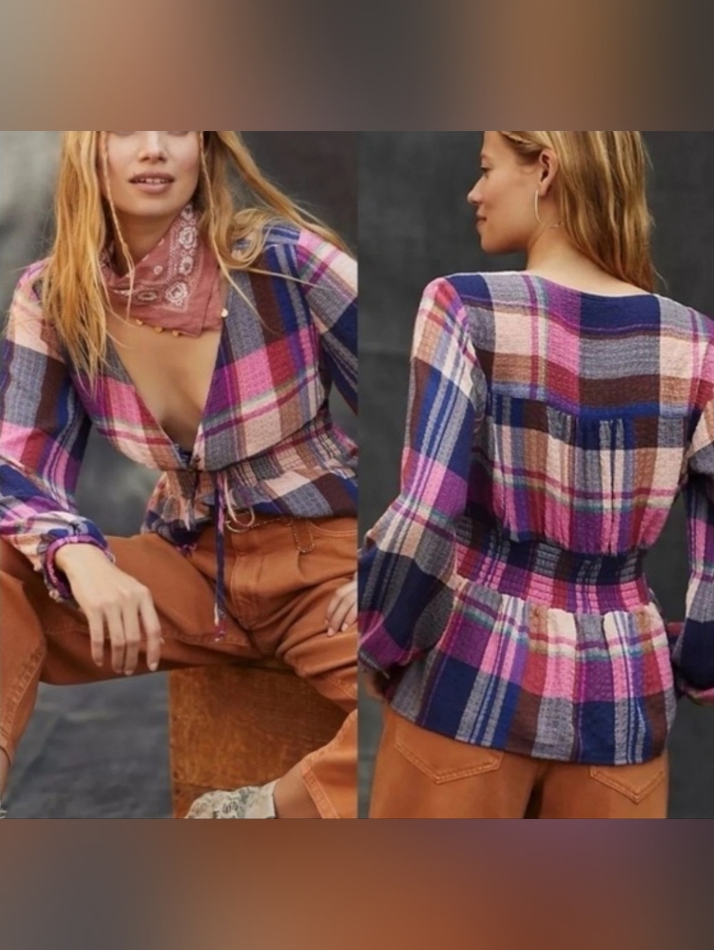 Anthropologie | Pilcro Plaid Blouse